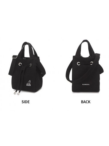 Kangol Sally Canvas Rope Tote Bag- Black 3812